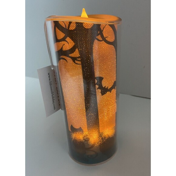 Silvestri  Flameless Candle  Happy Halloween Spooky Flickering 7.25 high Battery - Picture 4 of 9